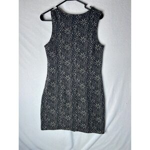 22 OCTOBRE Paris Bruxelles Floral Knit Sleeveless Shift Dress navy size 2 09605